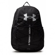 σακίδιο under armour hustle sport backpack 1364181001-001 μαύρο υφασμα/-ύφασμα