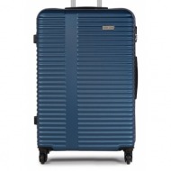 μεγάλη σκληρή βαλίτσα semi line t5523-6 σκούρο μπλε υλικό - abs