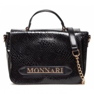 τσάντα monnari bag1100-m20 czarny krokodyl απομίμηση δέρματος/-απομίμηση δέρματος