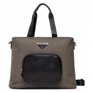 τσάντα monnari bag2360-019 grey υφασμα/-ύφασμα