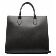 τσάντα creole k11194 μαύρο φυσικό δέρμα/grain leather