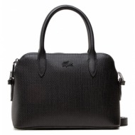 τσάντα lacoste s bugatti bag nf3723kl noir φυσικό δέρμα/grain leather