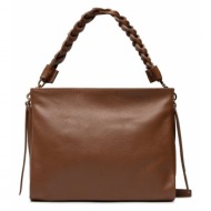 τσάντα creole s10512 brąz φυσικό δέρμα/grain leather