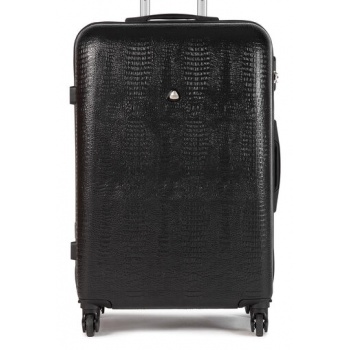 μεσαία σκληρή βαλίτσα semi line t5519-5 μαύρο υλικό/-υλικό
