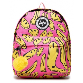 σακίδιο hype face backpack twlg-747 pink & yellow happy