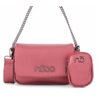 τσάντα nobo nbag-n0250-c004 ροζ απομίμηση δέρματος/-απομίμηση δέρματος
