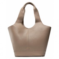 τσάντα lasocki mls-k-021-85-01 beige φυσικό δέρμα/grain leather