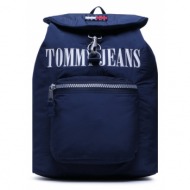σακίδιο tommy jeans tjm heritage flap backpack am0am10717 c87 υφασμα/-ύφασμα