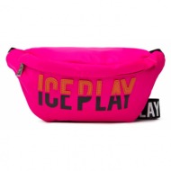 τσαντάκι μέσης ice play 22i w2m1 7219 6932 u490 rosa nero υφασμα/-ύφασμα