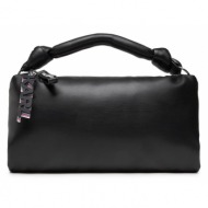 τσάντα karl lagerfeld 225w3056 black φυσικό δέρμα/grain leather