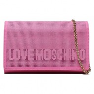 τσάντα love moschino jc4139pp1gly163a pink ύφασμα - ύφασμα