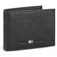 μεγάλο πορτοφόλι ανδρικό tommy hilfiger johnson mini cc flap and coin pocket am0am00662/82568 black 
