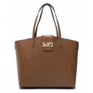 τσάντα michael michael kors karlie 30s2gcdt3l luggage φυσικό δέρμα/grain leather