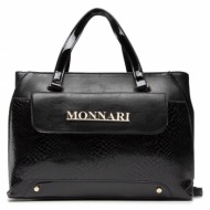 τσάντα monnari bag2820-020 black 2022 απομίμηση δέρματος/-απομίμηση δέρματος