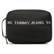 τσαντάκι καλλυντικών tommy jeans tjm essential nylon washbag am0am11024 bds ύφασμα - ύφασμα