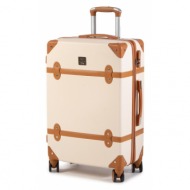 μεσαία σκληρή βαλίτσα semi line t5506-3 μπεζ υλικό/-υλικό υψηλής ποιότητας