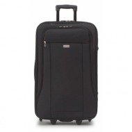 μεσαία υφασμάτινη βαλίτσα semi line t5554-3 μαύρο υφασμα/-ύφασμα