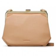 τσάντα gino rossi claudia cs8260 beige φυσικό δέρμα/grain leather