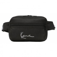 τσαντάκι μέσης karl kani signature tape hip bag 4004907 black/white υφασμα/-ύφασμα