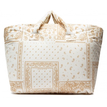 τσάντα manebi riviera bag maxi b 1.2 ar beige bandana σε προσφορά