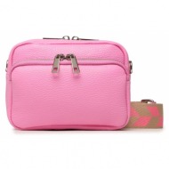 τσάντα creole k11321 pink d501 φυσικό δέρμα/grain leather