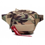 τσαντάκι μέσης alpha industries tactical waist bag 128925 wdl camo 65 υφασμα/-ύφασμα