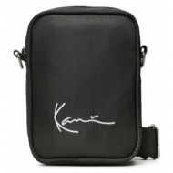 τσάντα karl kani signature small messenger bag 4002864 black υφασμα/-ύφασμα