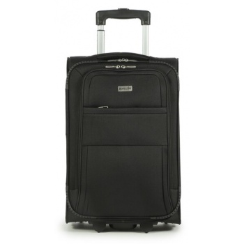 μικρή σκληρή βαλίτσα semi line t5512-1 μαύρο ύφασμα - ύφασμα
