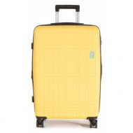μεσαία σκληρή βαλίτσα dielle 130/60 giallo υλικό - abs