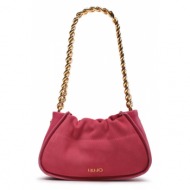 τσάντα liu jo s pochette aa3301 p0152 lampone ligh 72627 φυσικό δέρμα/σουέτ