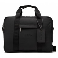 τσάντα για laptop les deux terrence ripstop computer bag single ldm940028 raven/black 303100 υφασμα/