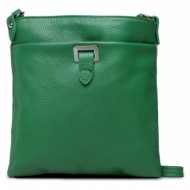 τσάντα creole k11305 verde mela φυσικό δέρμα/grain leather