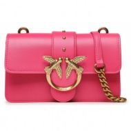 τσάντα pinko love one mini cl pe 23 pltt 100059 a0f1 pink pinko n17q φυσικό δέρμα/grain leather