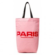 τσάντα philippe model vivi es17 u0 rose rogue υλικό/-υλικό υψηλής ποιότητας