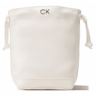 τσάντα calvin klein jeans re-lock drawstring bag mini k60k610450 yaf απομίμηση δέρματος/-απομίμηση δ