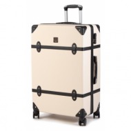 μεγάλη σκληρή βαλίτσα semi line t5507-4 μπεζ υλικό/-υλικό υψηλής ποιότητας