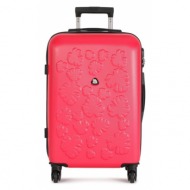μικρή σκληρή βαλίτσα semi line t5544-2 ροζ υλικό - abs