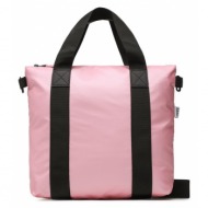 τσάντα rains tote bag mini 13920 pink sky υφασμα/-ύφασμα