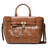 τσάντα michael michael kors ns hamilton legacy 30s3g9hs7l luggage φυσικό δέρμα/grain leather