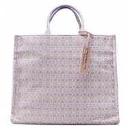τσάντα coccinelle mbd never without bag monogra e1 mbd 18 01 01 mul.lavend/lave 628 υφασμα/-ύφασμα
