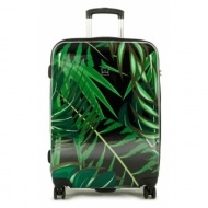 μεσαία σκληρή βαλίτσα saxoline palm leaves 1460h0.60.10 palm leaves υλικό - abs