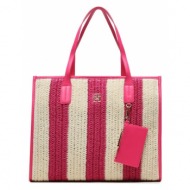 τσάντα tommy hilfiger th city summer tote crochet aw0aw15128 tik υλικό/-υλικό υψηλής ποιότητας