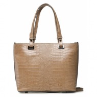 τσάντα creole k11330 lino c05 φυσικό δέρμα/grain leather