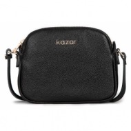 τσάντα kazar netti 55748-01-00 black φυσικό δέρμα - grain leather