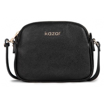 τσάντα kazar netti 55748-01-00 black φυσικό δέρμα - grain