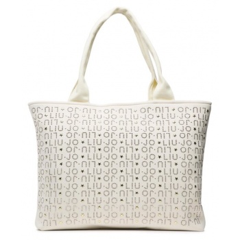 τσάντα liu jo shopping con borchi va3163 t7773 off white