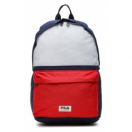 σακίδιο fila boma badge backpack s’cool two fbu0079 medieval blue/bright white/true red 53007 ύφασμα