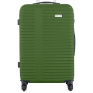 μεσαία σκληρή βαλίτσα semi line t5575-4 πράσινο υλικό/-υλικό υψηλής ποιότητας