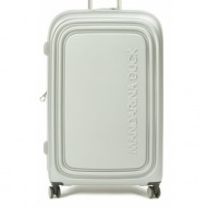 μεγάλη σκληρή βαλίτσα mandarina duck logoduck+ p10szv35466 silver υλικό/-υλικό υψηλής ποιότητας