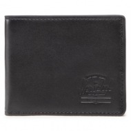 μεγάλο πορτοφόλι ανδρικό herschel hank lr 1151-00001 black φυσικό δέρμα/grain leather